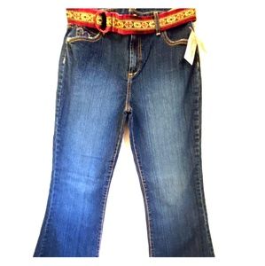 NWT FADED GLORY GIRLS EMBELLISHED BOHO JEANS SZ 16